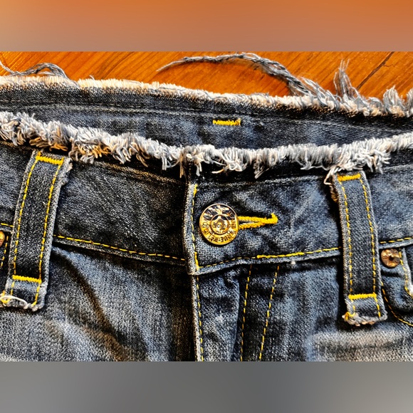 True Religion Love & Haight Joey Denim Cutoff Shorts 30 RARE! - Picture 5 of 16